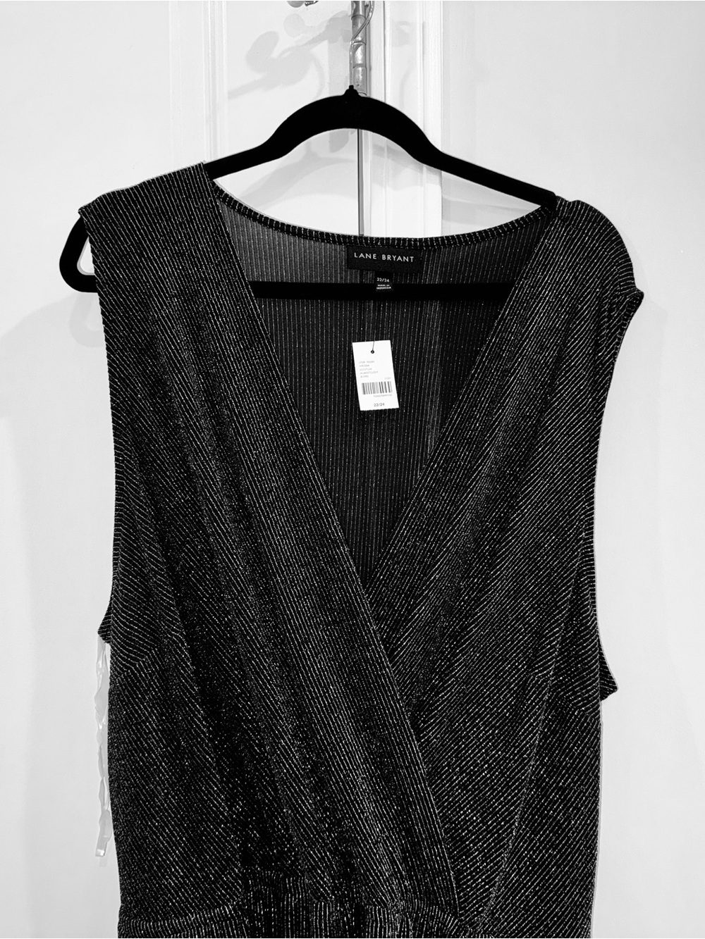 Lane Bryant Jumpsuit Sle Glitter Black/Silver NWT size 22/24 Stunning!